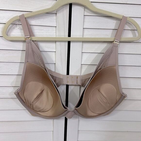 ThirdLove Plunge Push Up Bra 36E Taupe Underwire - Picture 10 of 12